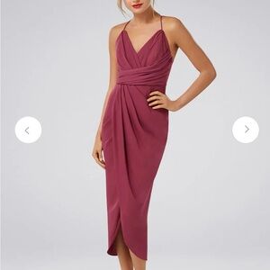 Forever New Burgundy Maxi Dress